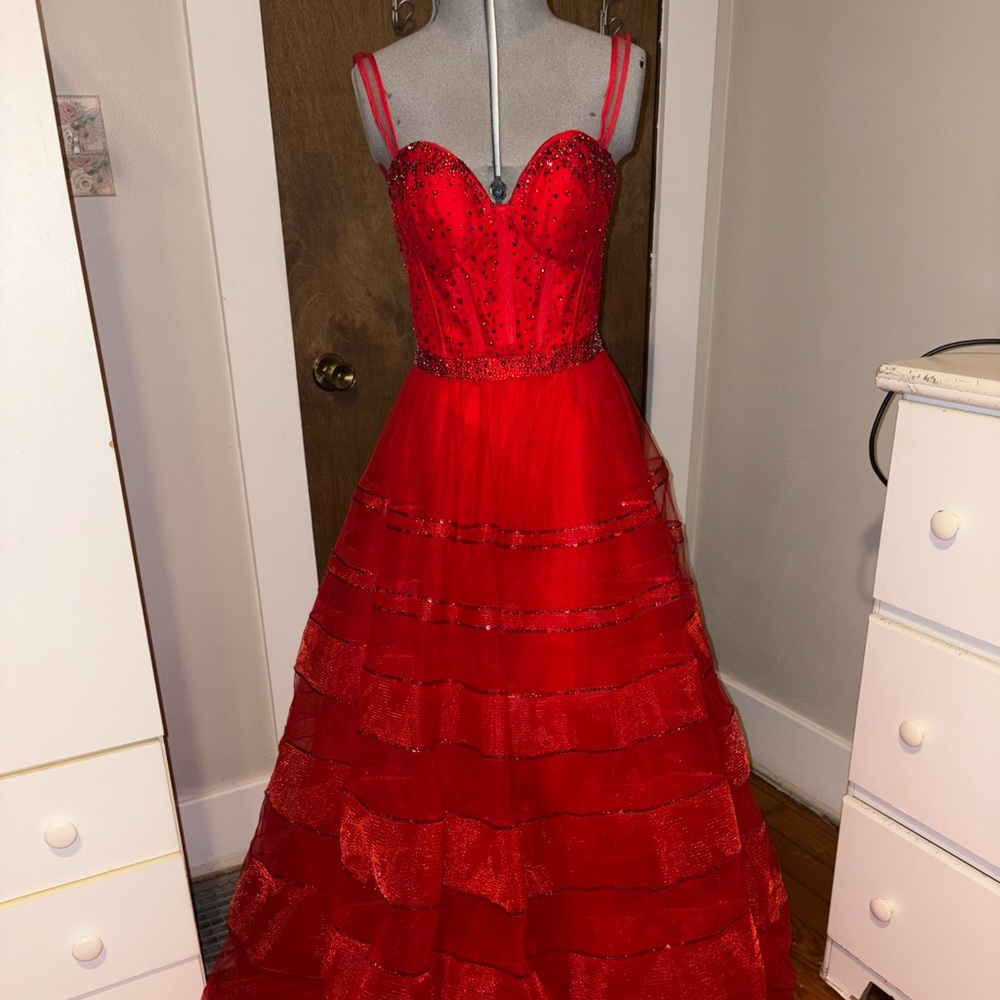 Floor length Rachel Allen ballgown size 4